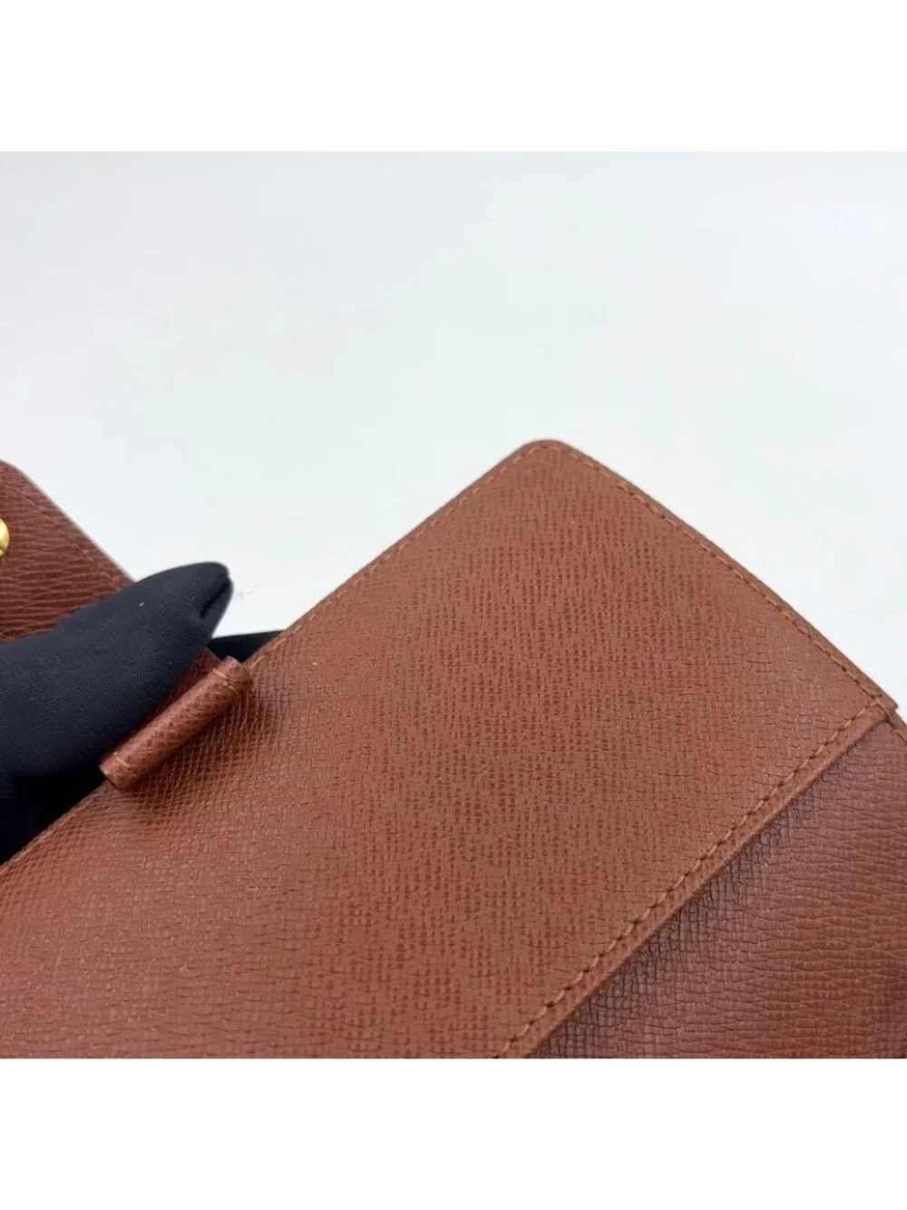 Louis Vuitton Agenda PM Monogram Leather Brown Pocket Bookcover Gold